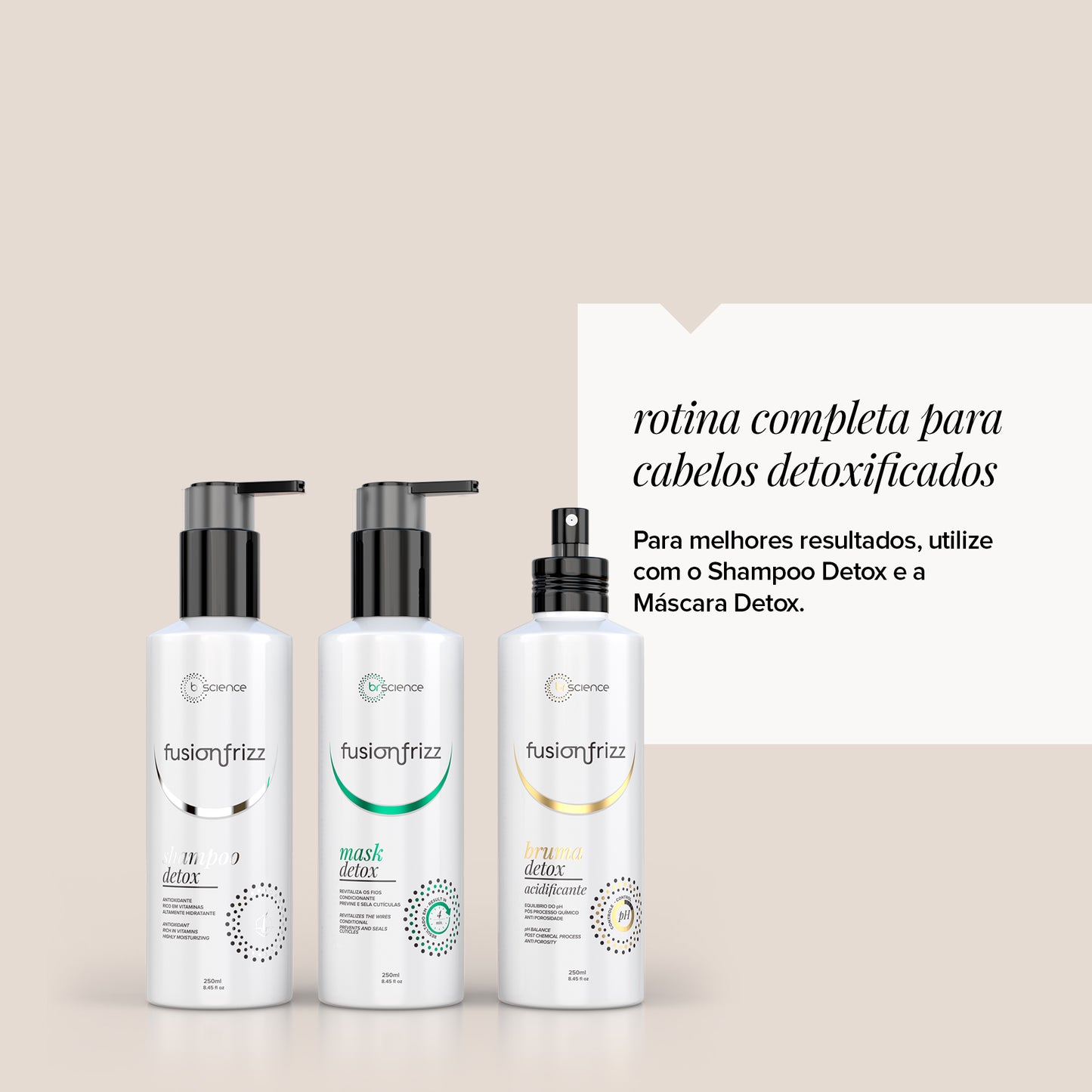 Kit Fusionfrizz Organic 1L + Bruma Acidificante Fusion 250ml