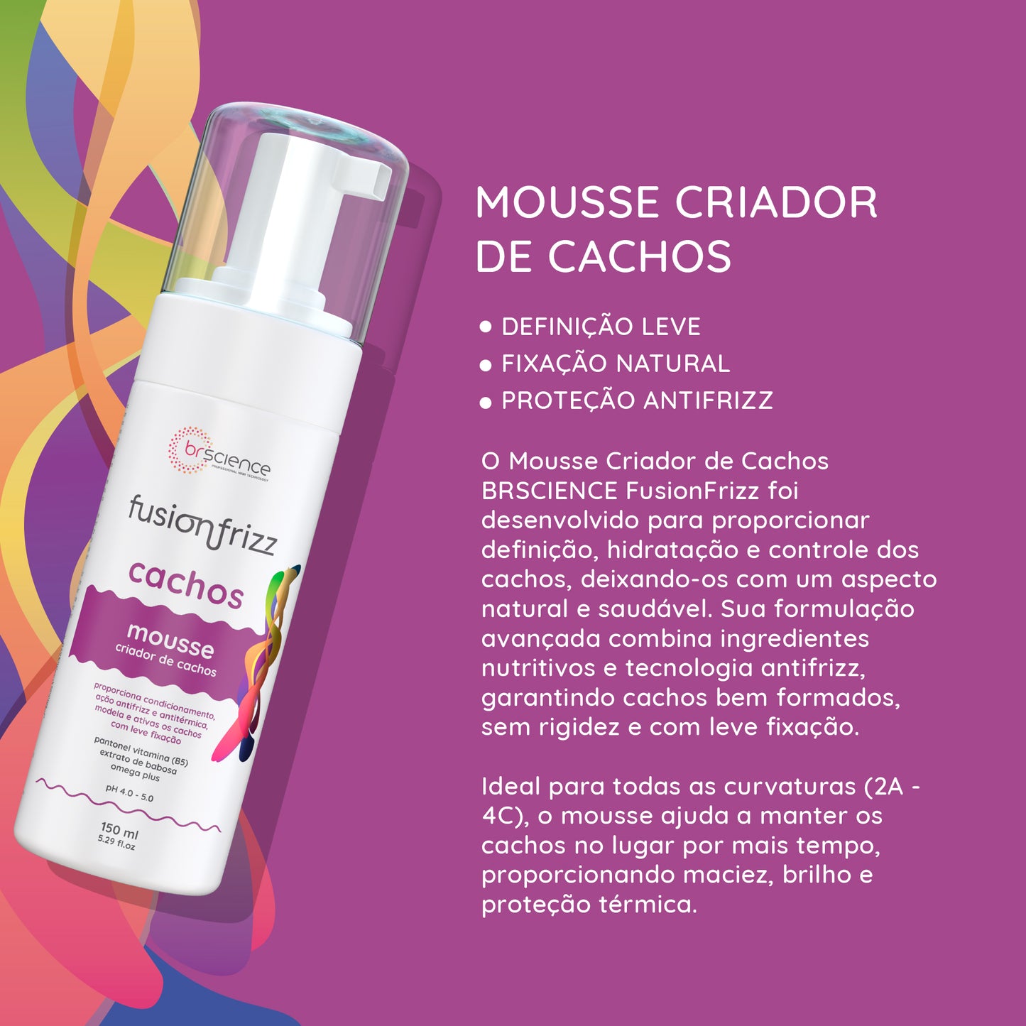 Fusionfrizz Cachos - Mousse Criador de Cachos 150ml