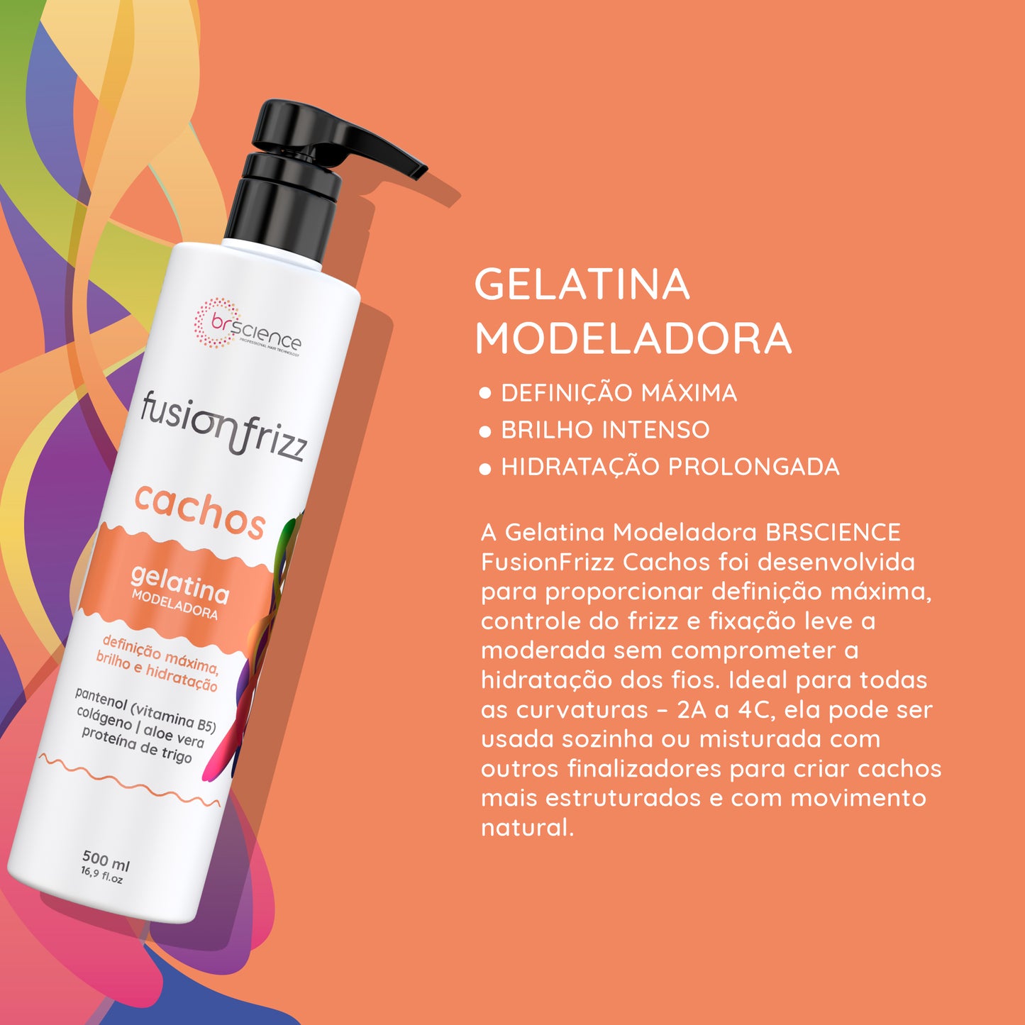 Fusionfrizz Cachos - Gelatina Modeladora 500ml