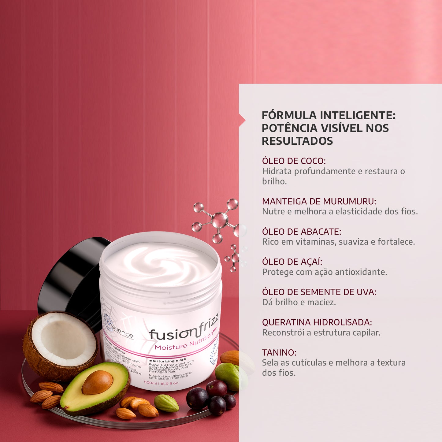 Kit Fusionfrizz - Escova Progressiva + Nutrição Completa