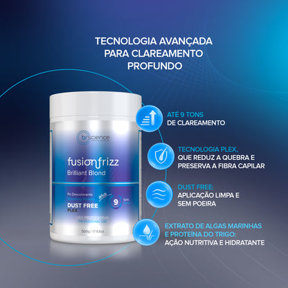 Fusionfrizz - Pó Descolorante Brilliant Blond - 500g