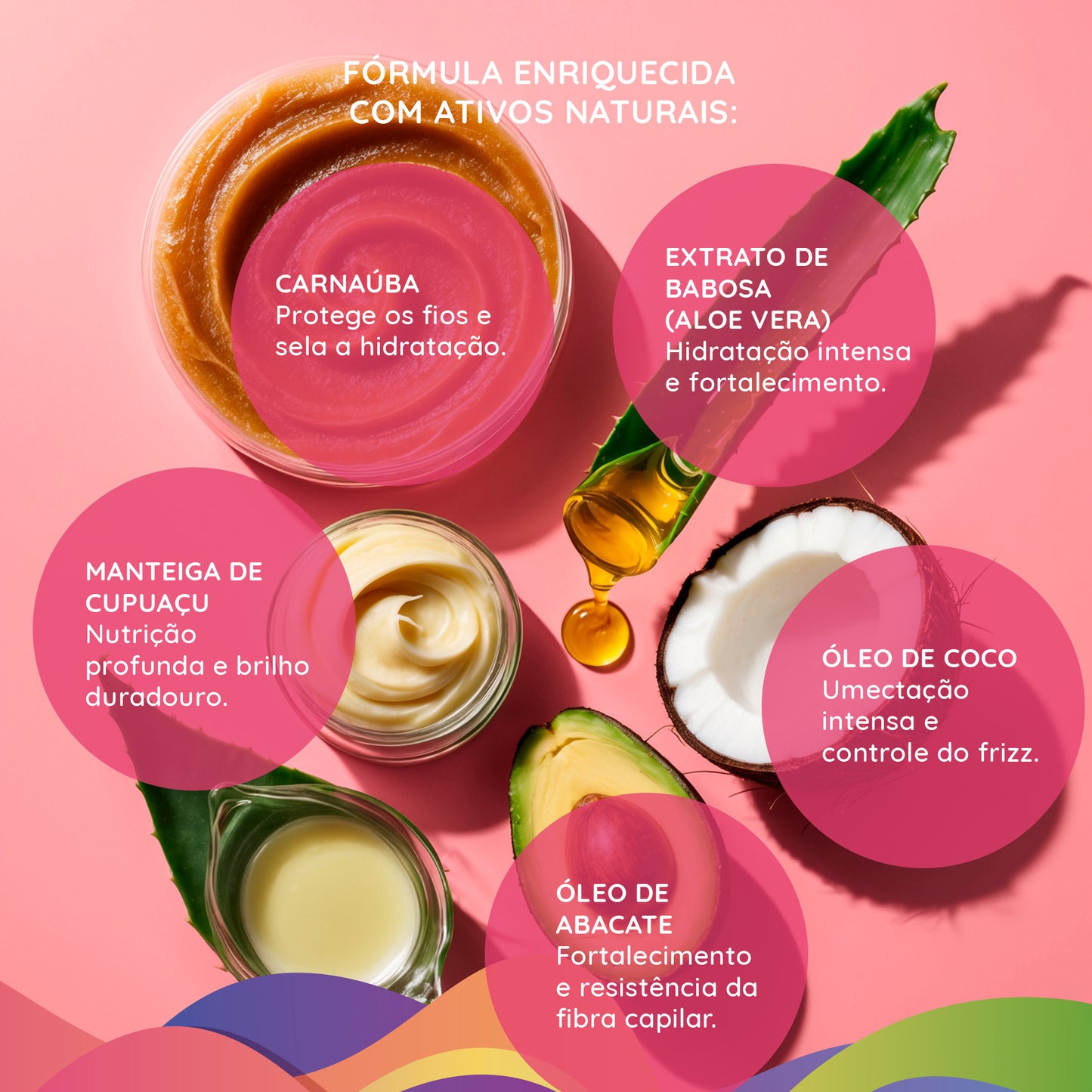 Fusionfrizz Cachos - Creme de Pentear Modelador de Crespos 500ml