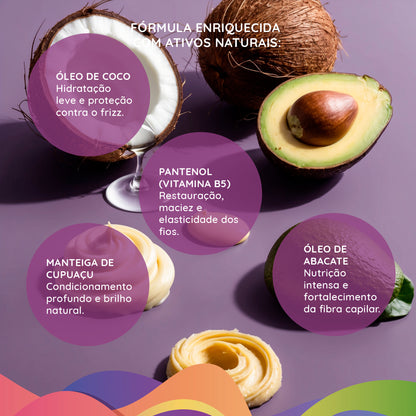 Fusionfrizz Cachos - Creme de Pentear Modelador de Cachos 500ml