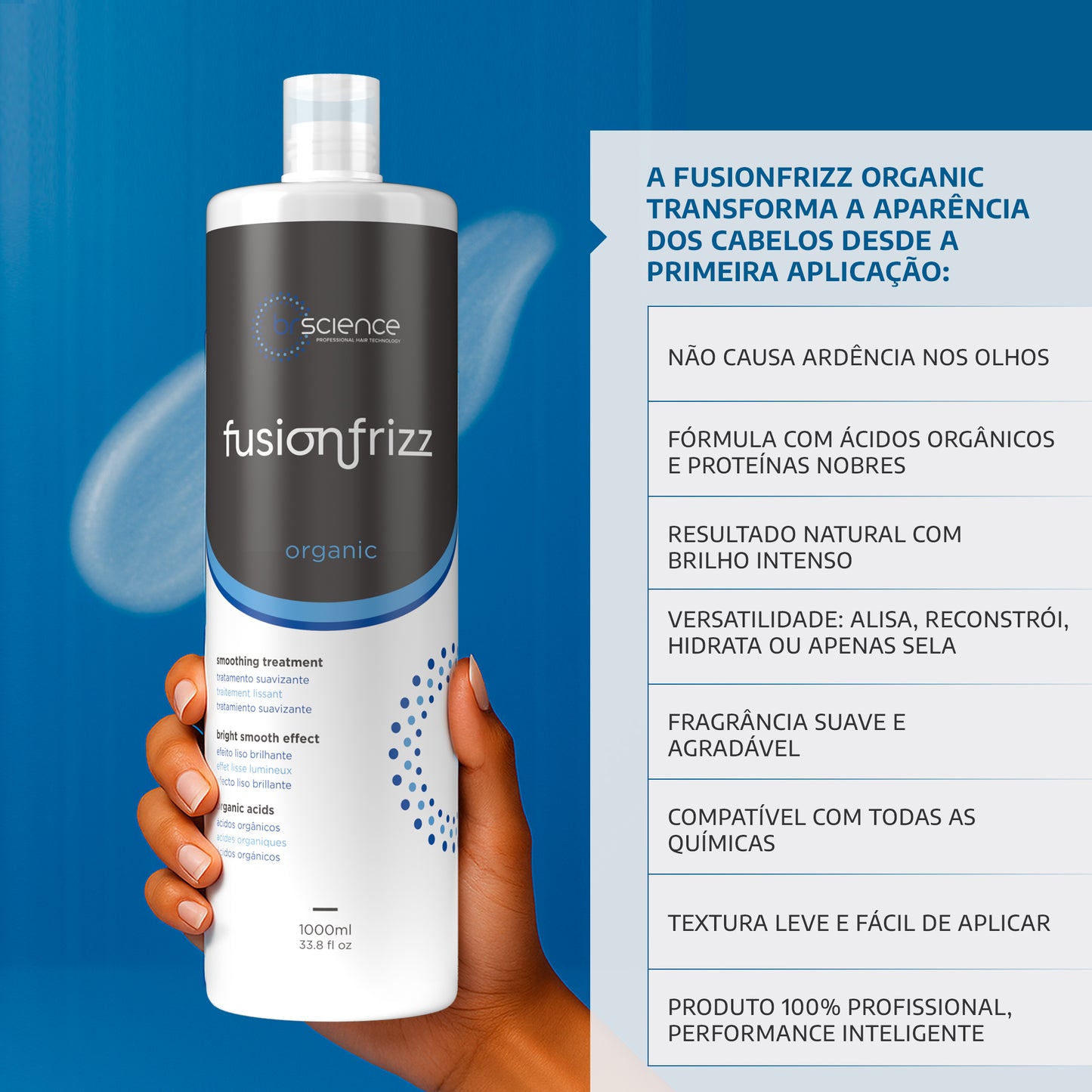 Escova Progressiva Orgânica Fusion Frizz 1000ml