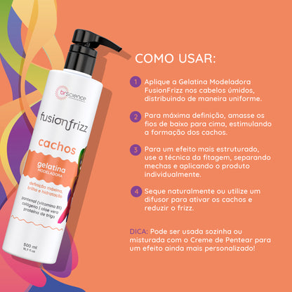 Fusionfrizz Cachos - Gelatina Modeladora 500ml