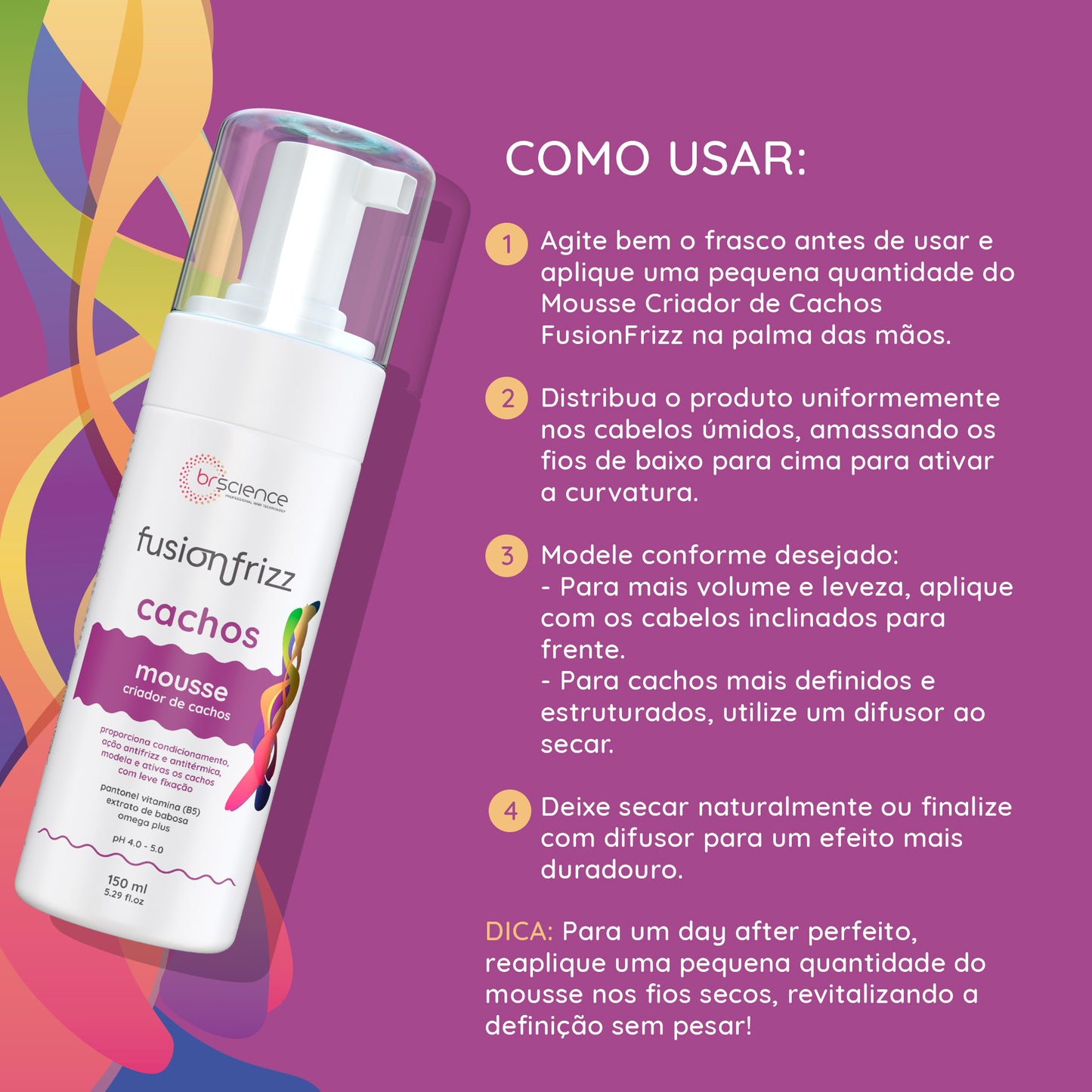 Fusionfrizz Cachos - Mousse Criador de Cachos 150ml