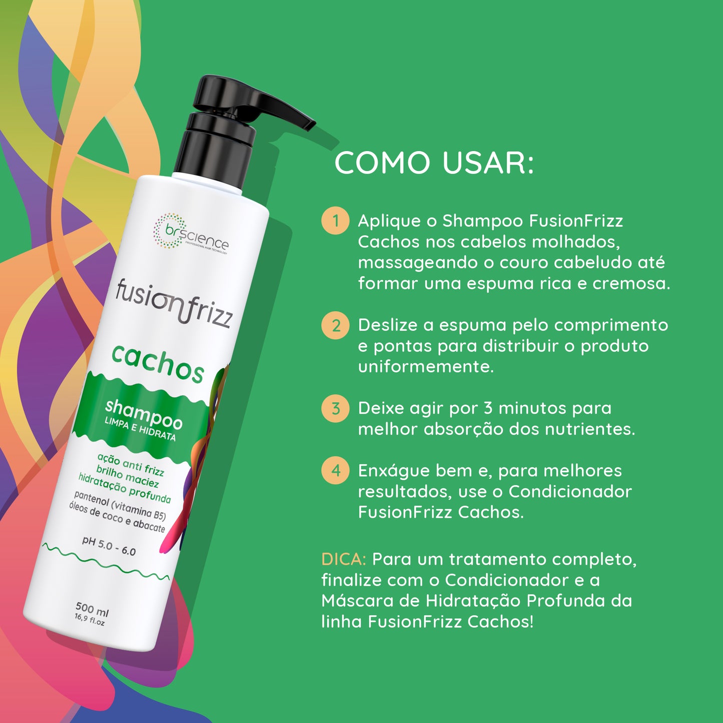 Fusionfrizz Cachos - Shampoo Nutritivo 500ml
