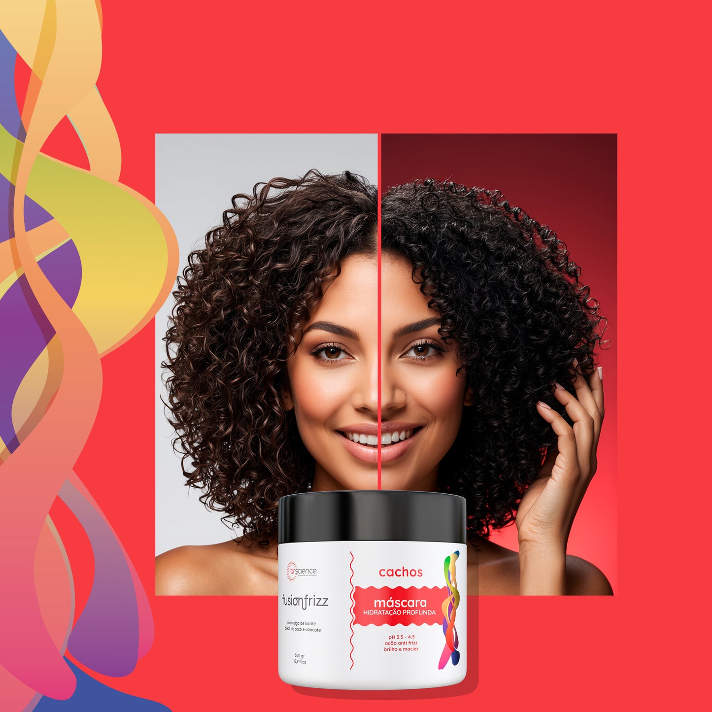 Fusionfrizz Cachos - Máscara de Hidratação Profunda 500gr