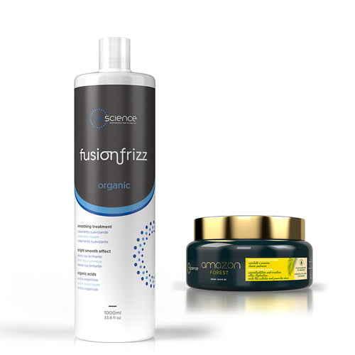 Kit Fusionfrizz + Amazon Forest – Alinhamento e Reconstrução Profunda para Seus Fios!