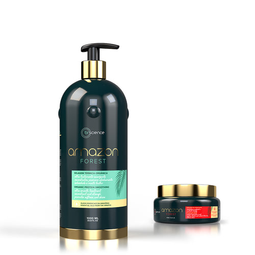 Kit Amazon Forest – Escova Orgânica + Máscara de Hidratação 300g